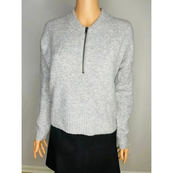 Madewell Women's York Half-Zip Pullover Sweater size S Neutral - Picture 2 of 10
